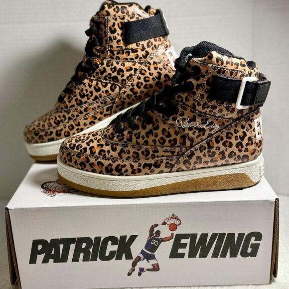 PATRICK EWING ATHLETICS WOMEN'S 33 HI REBOUND Leopard 5RBE001-999 SZ: 6 **NEW** - Picture 4 of 9
